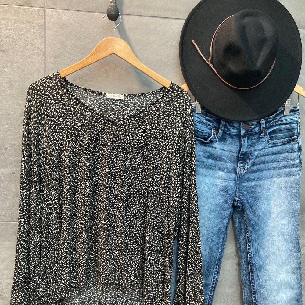 Cotton bleu medium blouse